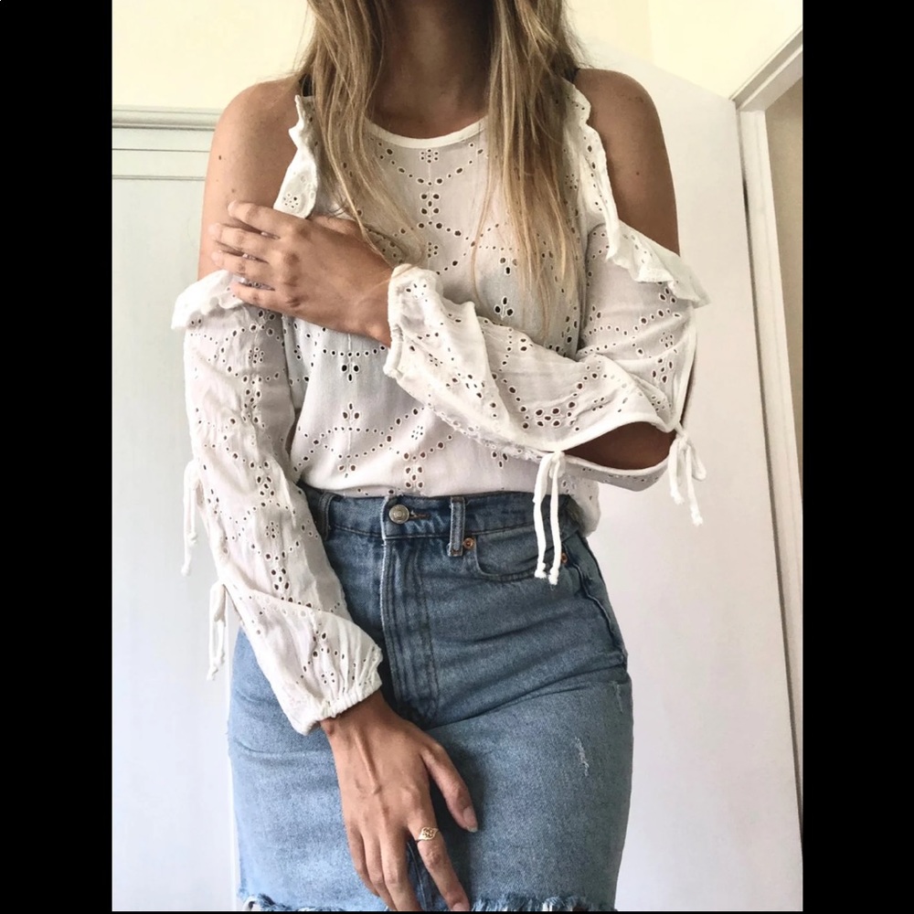 Anthropologie White Summer Blouse